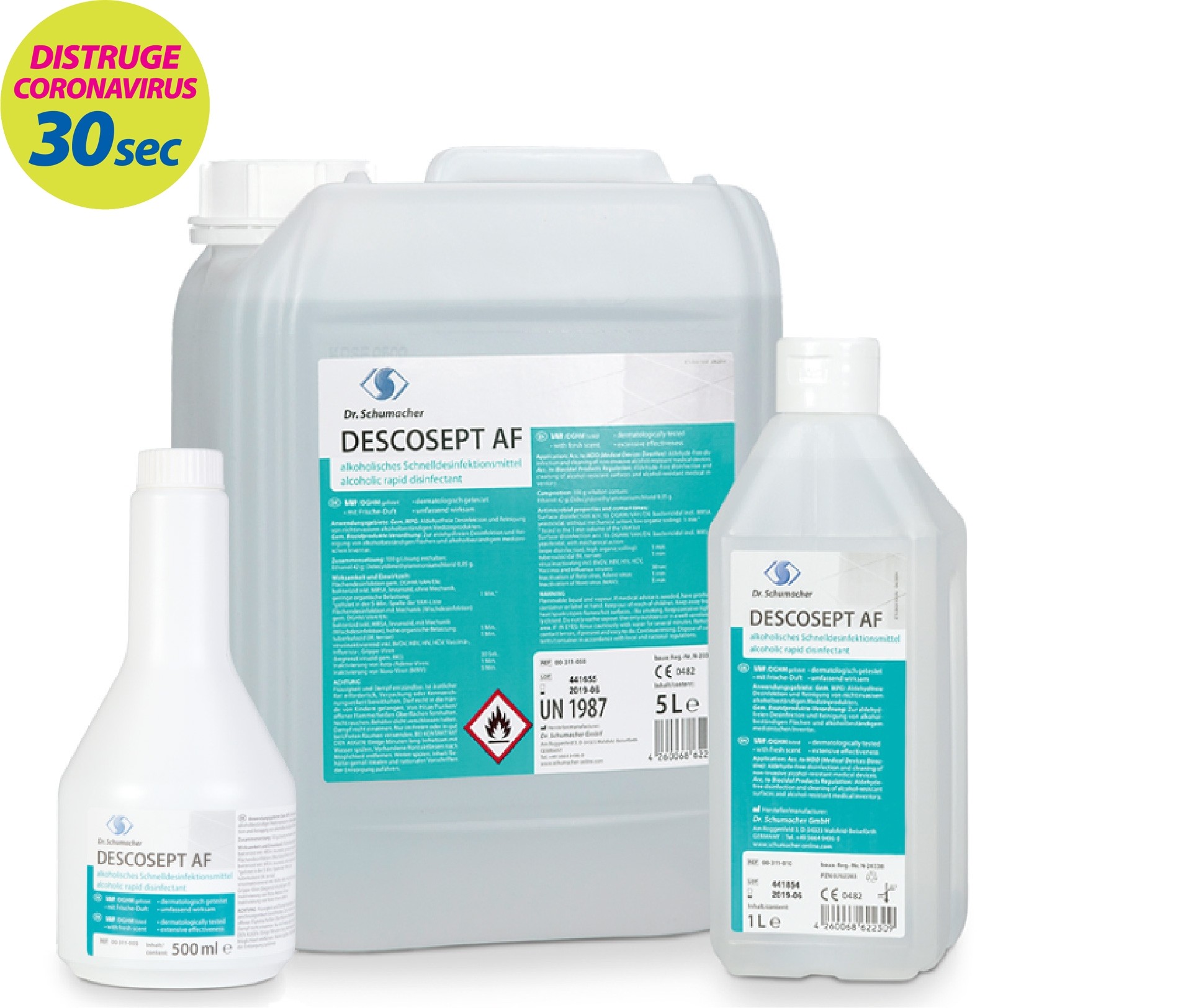 Dezinfectant Alcoolic Medical Rapid Pentru Suprafete Gata De Utilizare Dr Schumacher Descosept Af Medicali Dezinfectanti Si Biocide