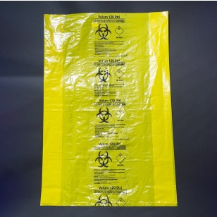 Sac polietilena, volum util 120 litri, deseuri medicale infectioase, cabinet medical
