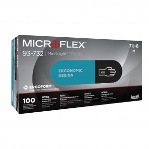 Manusi NITRIL, XS, S, M, L, XL in stoc, 100 buc/cutie, ANSELL MICROFLEX  MidKnight Touch 93-732 image