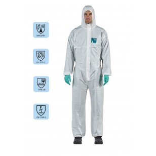 Combinezon Ansell AlphaTec® Microgard 1800, protectie chimica -M